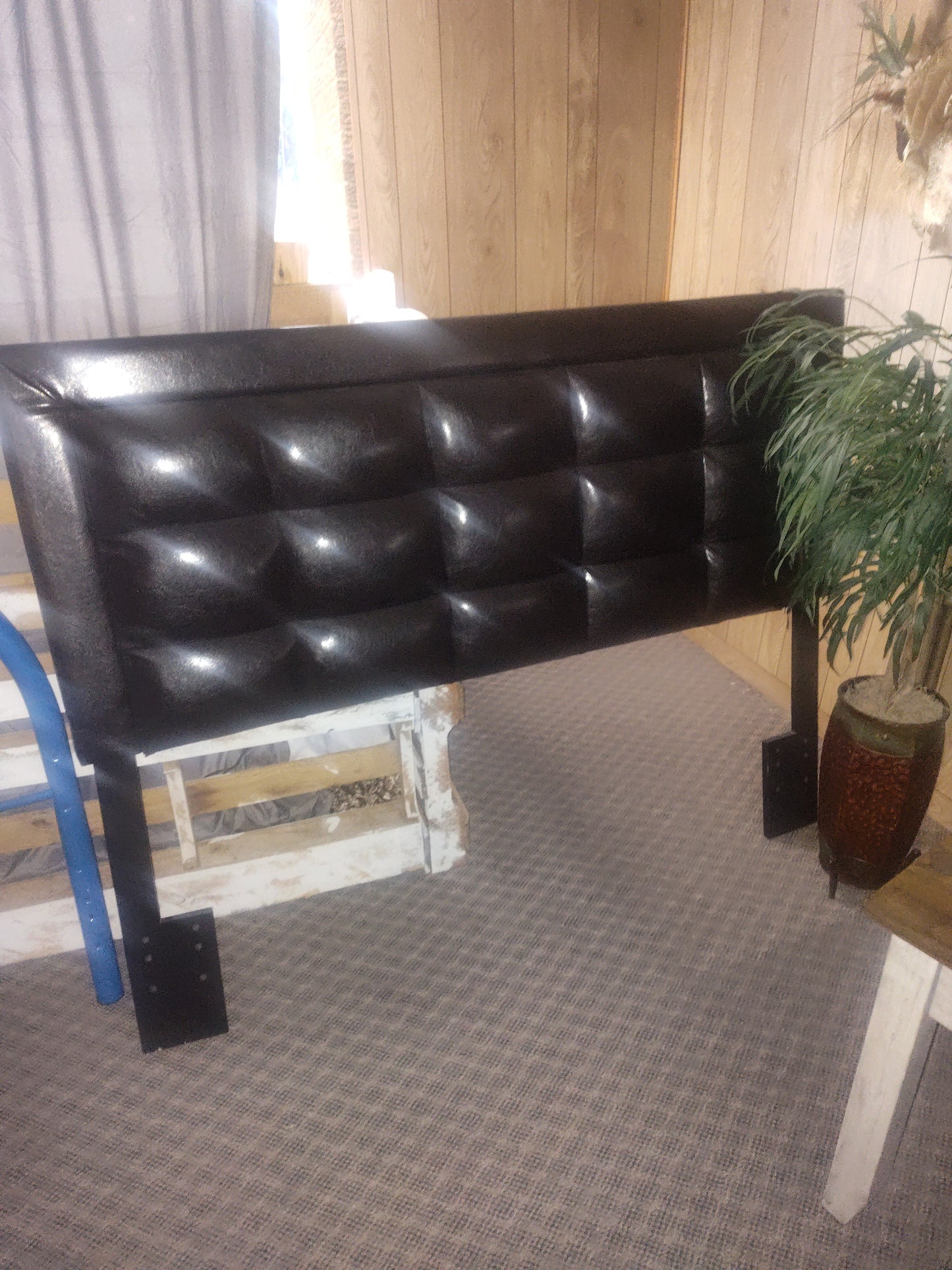 Queen/Full padded leather headboard